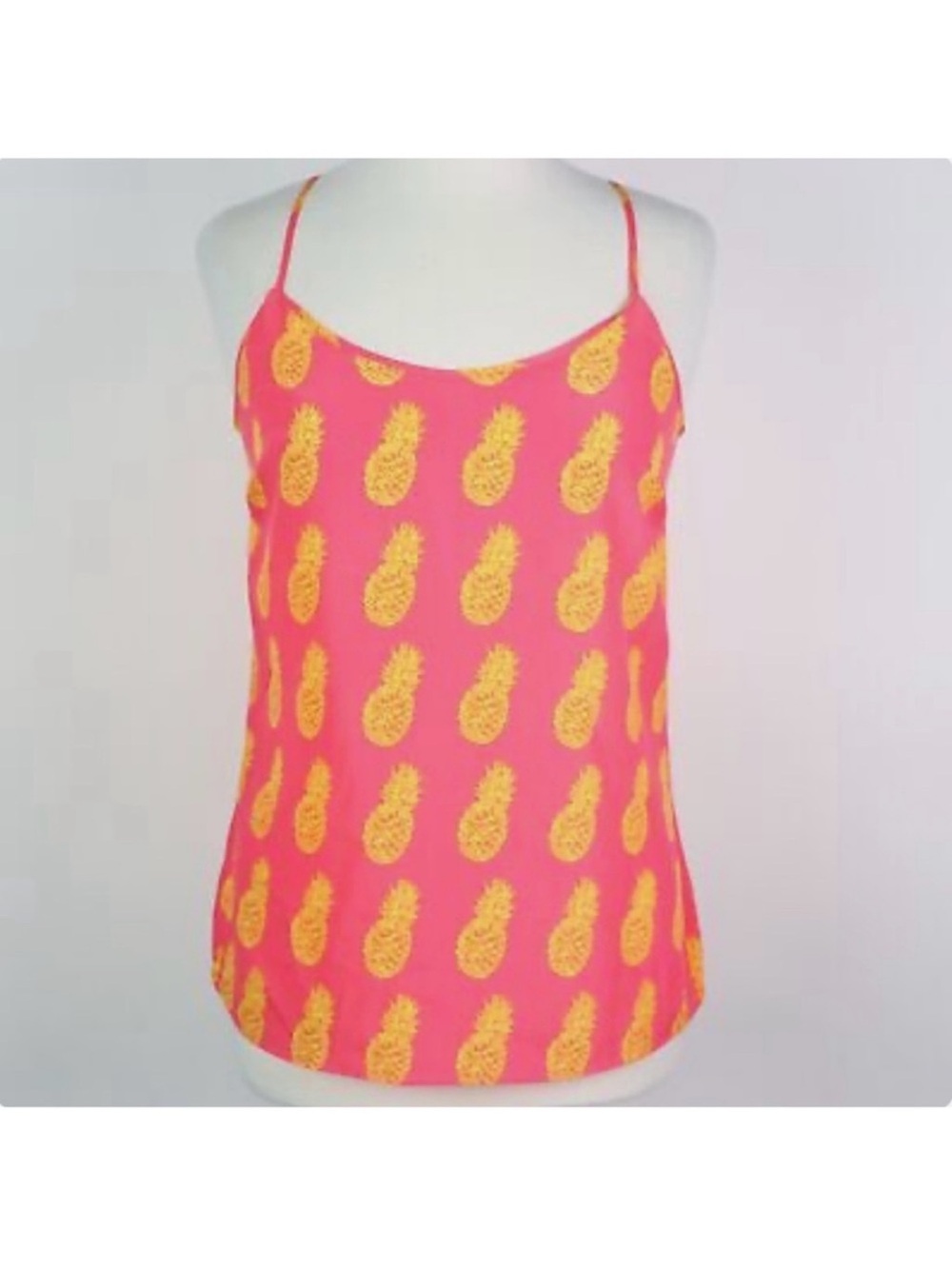 Women’s Coral Pineapple Print Cami Tank Top
